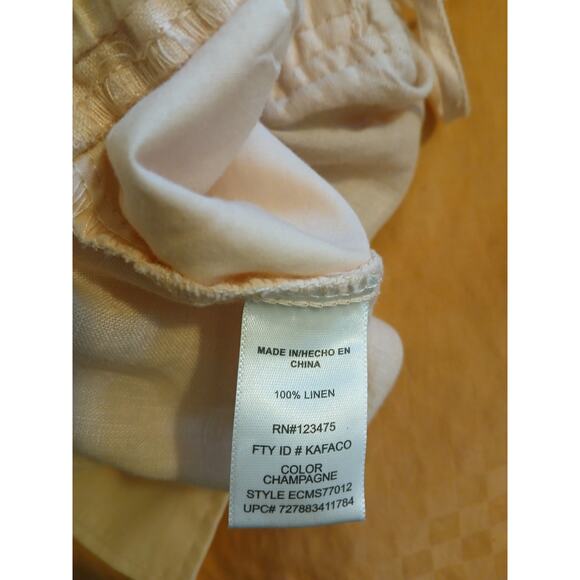 Company Ellen Tracey Pink 100% Linen Elastic Waistband Shorts w/ Pockets  XXL - Picture 9 of 10